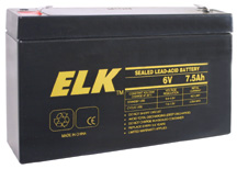 (image for) ELK 0675 6 Volt-7.5AH Battery