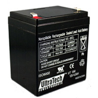 (image for) UltraTech UT1240 12 Volt 4.5 Amp Hour Sealed Lead Acid Battery
