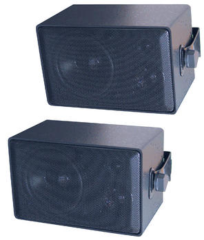 (image for) Speco DMS-3P Black Indoor Outdoor All Purpose Speaker Pair
