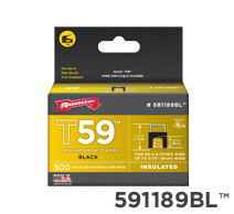 (image for) Arrow 591189BL Staples 5/16" x 5/16" Black Stainless Steel