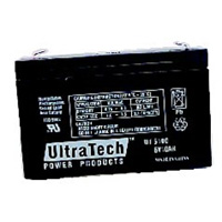 (image for) UltraTech UT6100 6 Volt 10 Amp Hour Sealed Lead Acid Battery