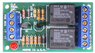 (image for) ELK 924 Sensitive Relay DPDT 12 or 24 VDC with 1.2 mA Trigger
