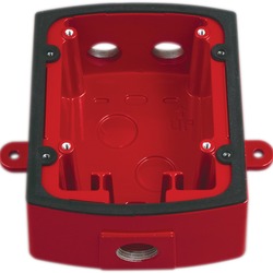 (image for) System Sensor MWBB Red Metal Wall Mount Back Box