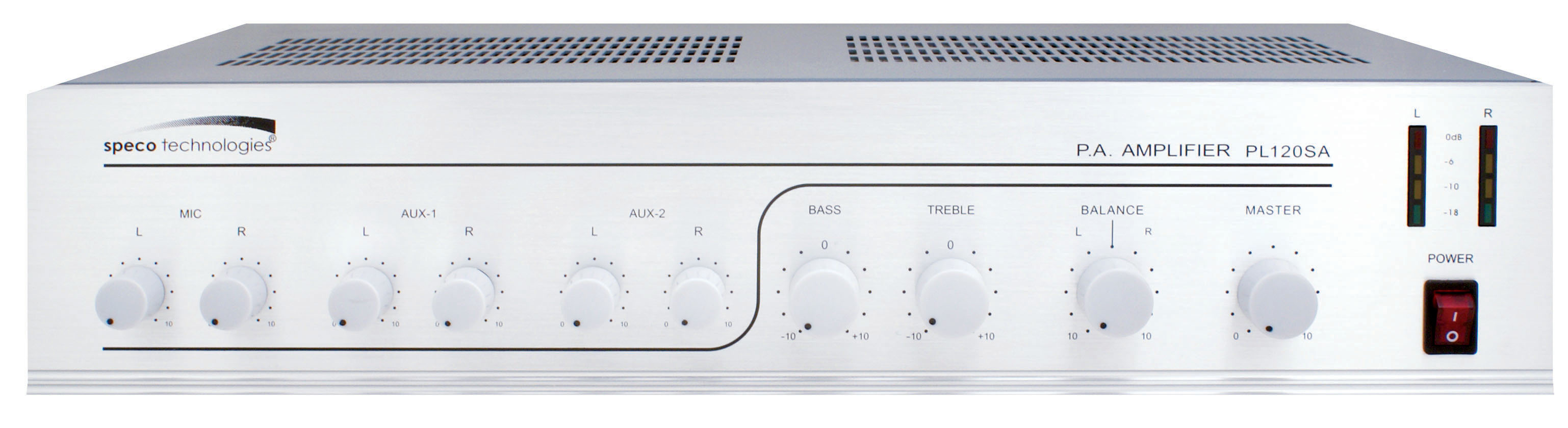 (image for) Speco PL-120SA Platinum Series Professional Amplifier