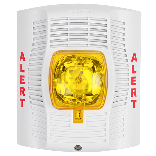 (image for) System Sensor SPSW-ALERT White Amber Lens Speaker Strobe