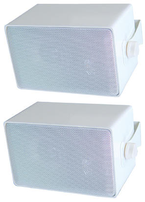 (image for) Speco DMS-3PW White Indoor Outdoor All Purpose Speaker Pair