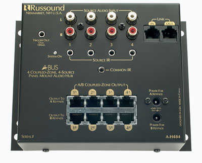 (image for) Russound AH484 4 Room/4 Source Surface Mount Hub
